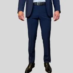 Tonal Glen Check Wool Suit - Dark Navy