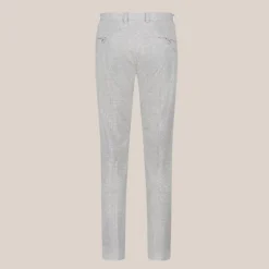 Tonal Glen Plaid Drawstring Jersey Chinos - Light Grey