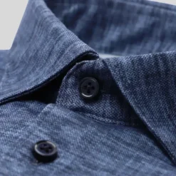 Tonal Print Jersey Shirt - Denim