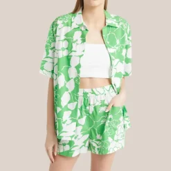 Tropical Floral Short - Green