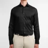 Twill Slim Fit Performance Shirt - Black