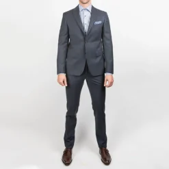 Windowpane Check Peak Lapel Suit