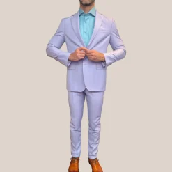 Wool / Lyocell Blend Suit - Lilac